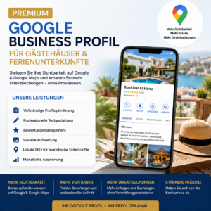 Premium Google My Business Angebot Gästehäuser • Ferienunterkünfte