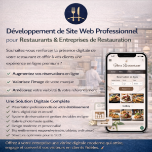 Création Site Web Restaurant | Réservation en Ligne