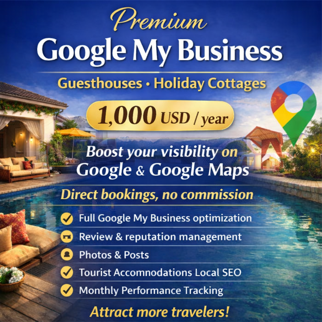 Premium Google My Business Offer Guesthouses • Holiday Cottages