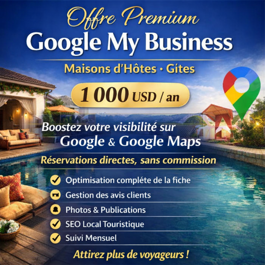 Offre Premium Google My Business Maisons d’Hôtes • Gîtes