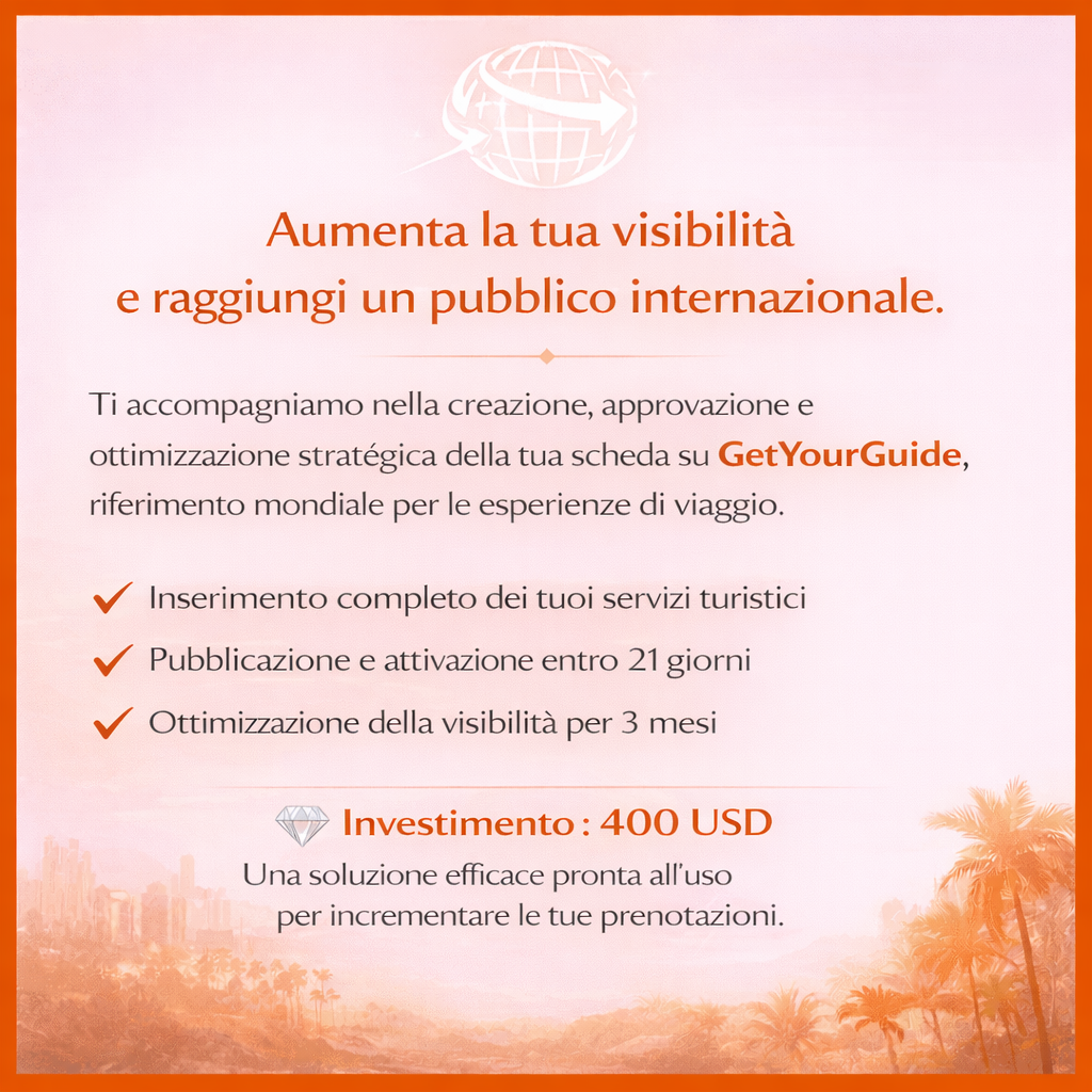 Aumenta la tua visibilità e raggiungi un pubblico internazionale.