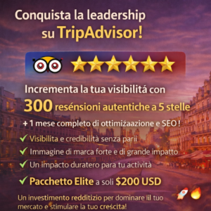 Creazione e Ottimizzazione Premium della tua Scheda TripAdvisor