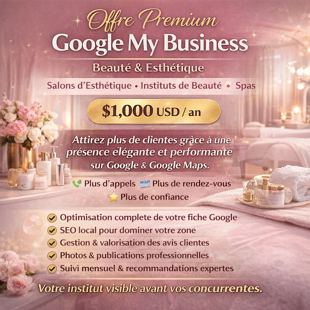 Offre Premium Google My Business – Beauté & Esthétique