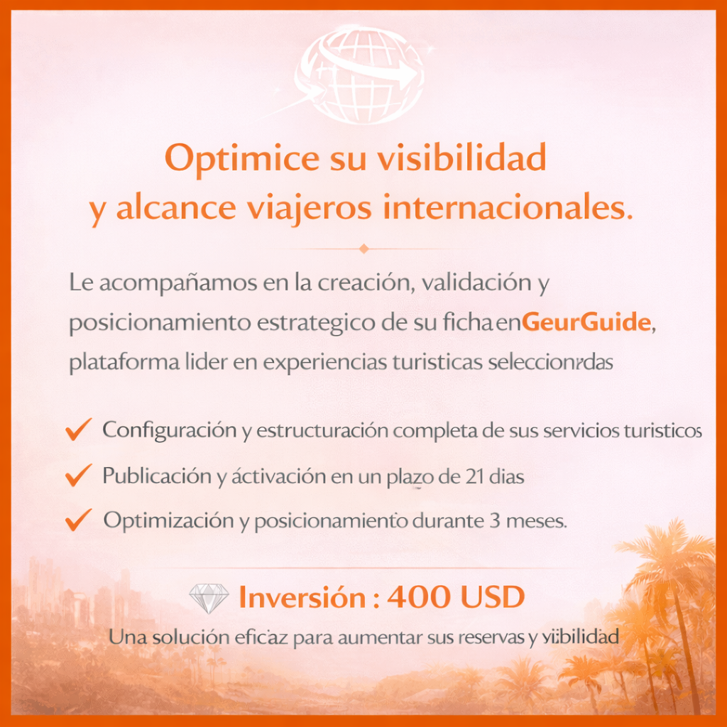Impulse su visibilidad y atraiga viajeros internacionales.