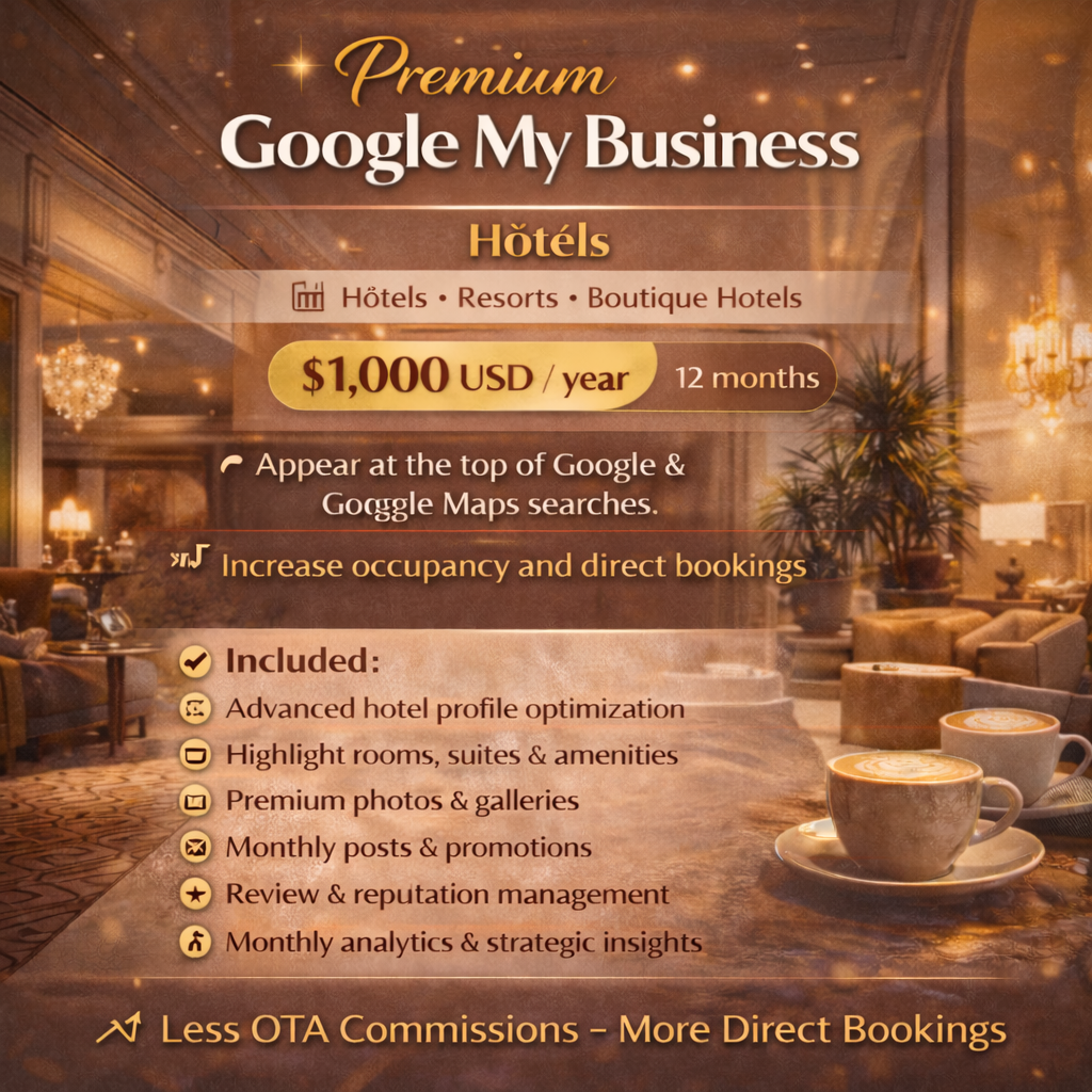 Premium Google My Business Offer – Hotels