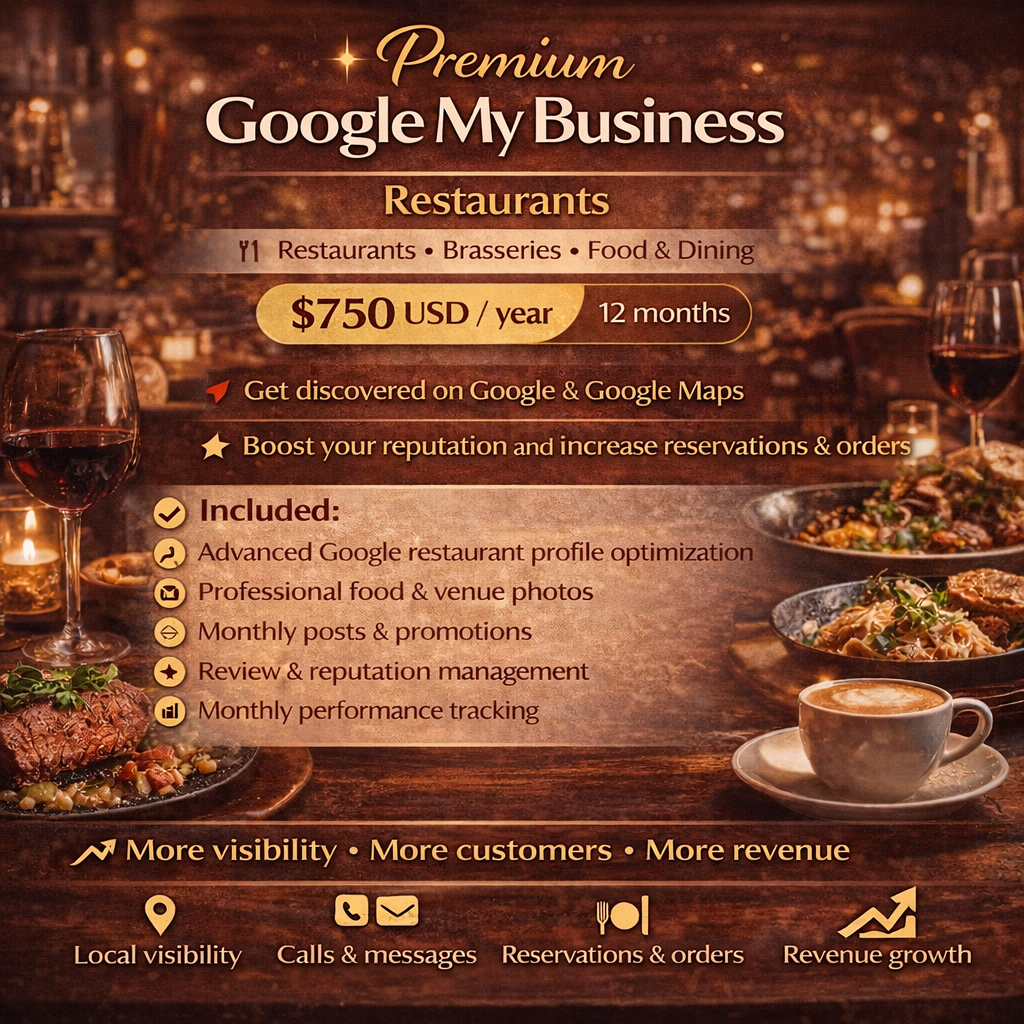 Premium Google My Business Offer – Restaurants