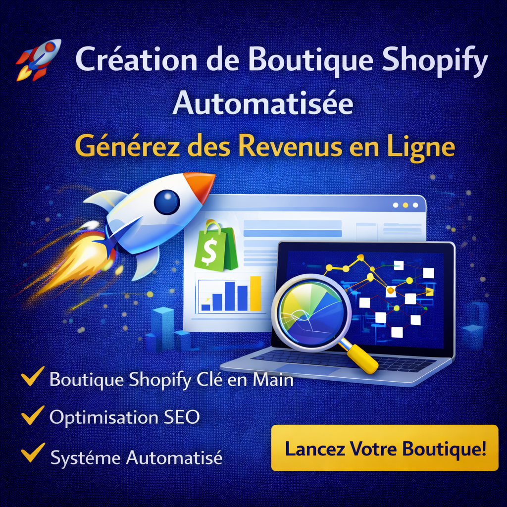 Boutique Shopify Professionnelle Clé en Main pour Multiplier Vos Ventes