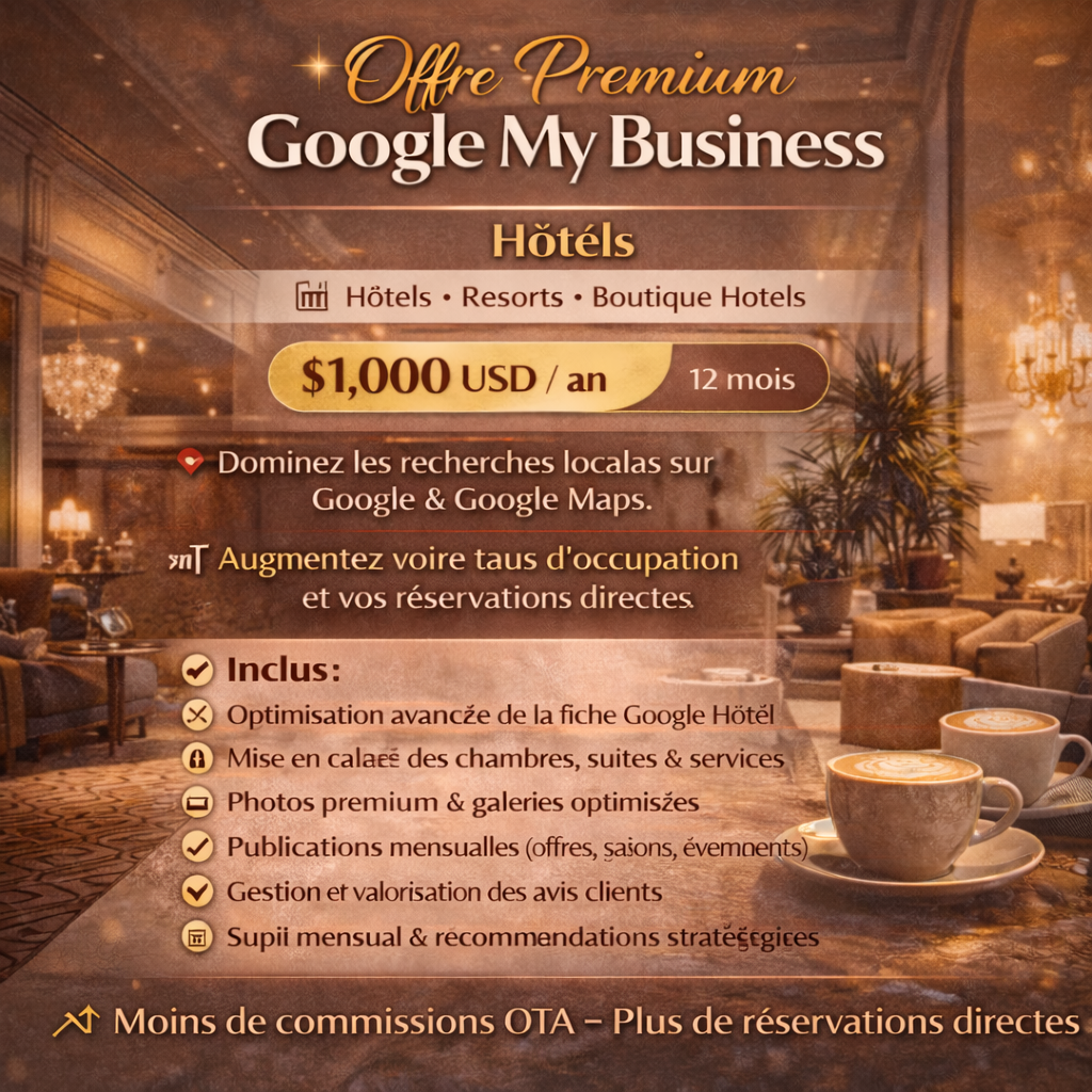 Offre Premium Google My Business – Hôtels