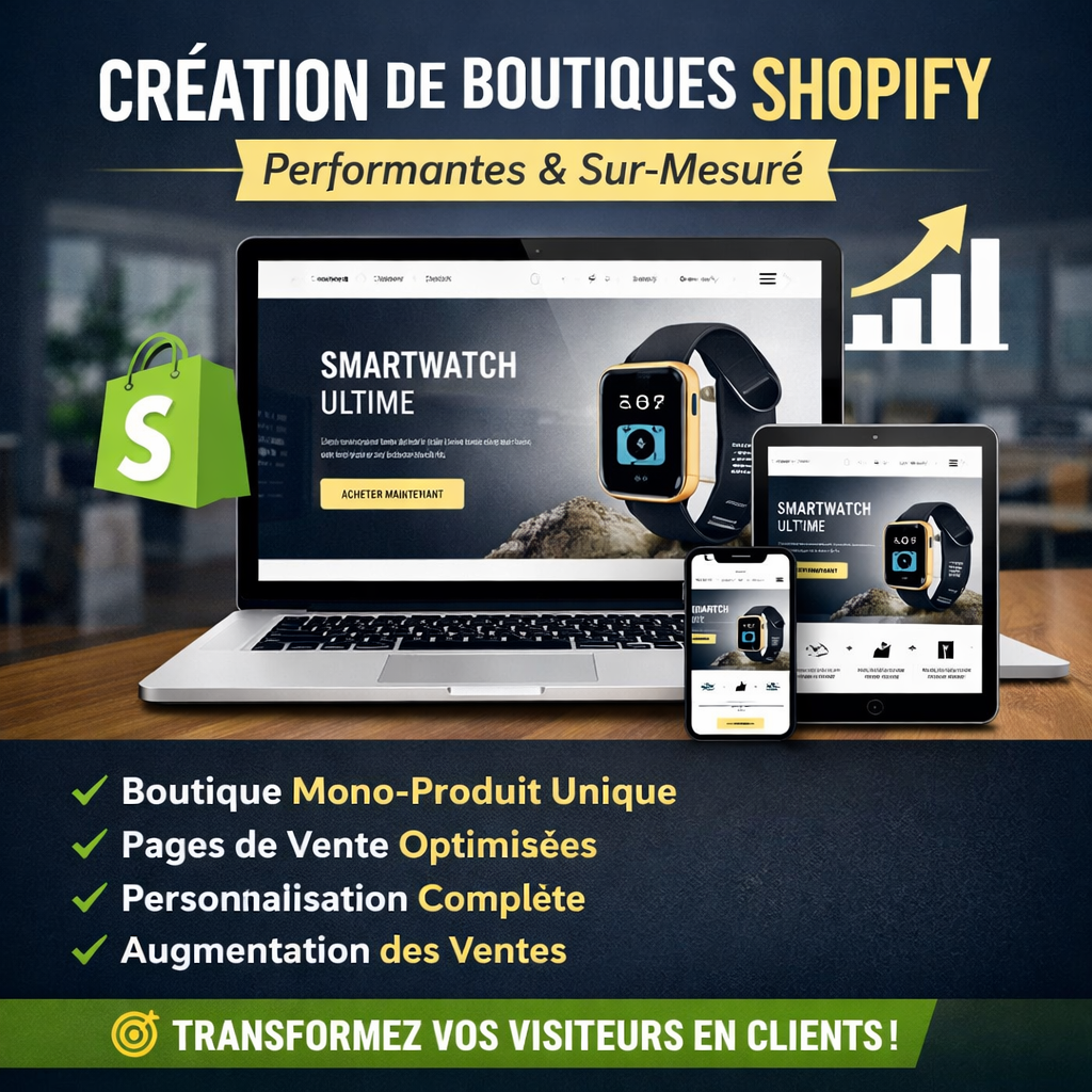 Création de Boutiques E-commerce Performantes et Sur-Mesure