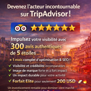 Création & Optimisation Premium de votre Fiche TripAdvisor