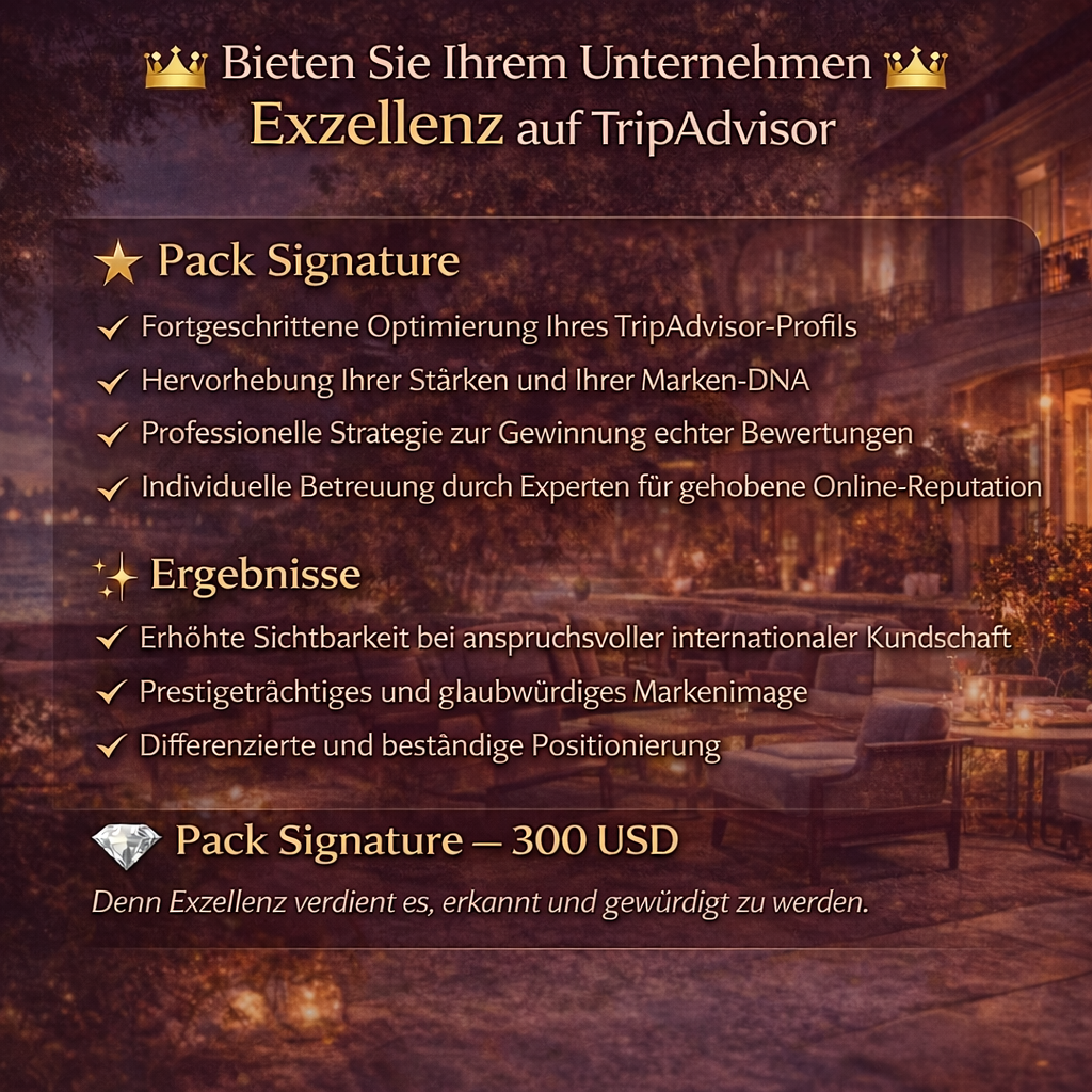 Bieten Sie Ihrem Unternehmen Exzellenz auf TripAdvisor