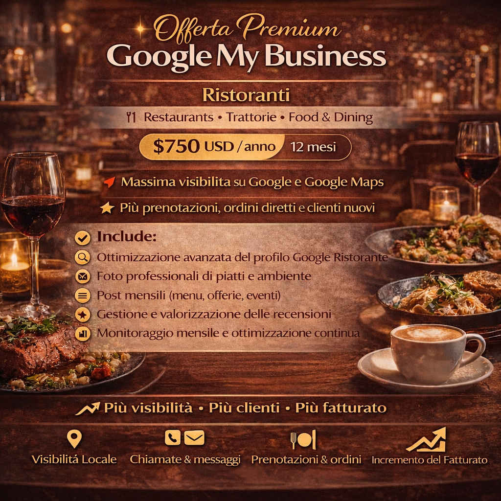 Offerta Premium Google My Business – Ristoranti