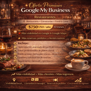 Oferta Premium Google My Business – Restaurantes