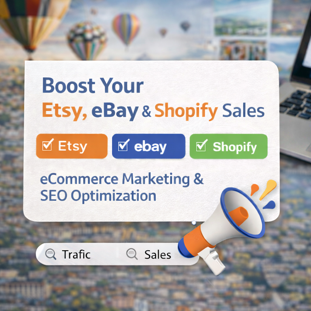Marketing eCommerce y Optimización SEO para Etsy, eBay y Shopify