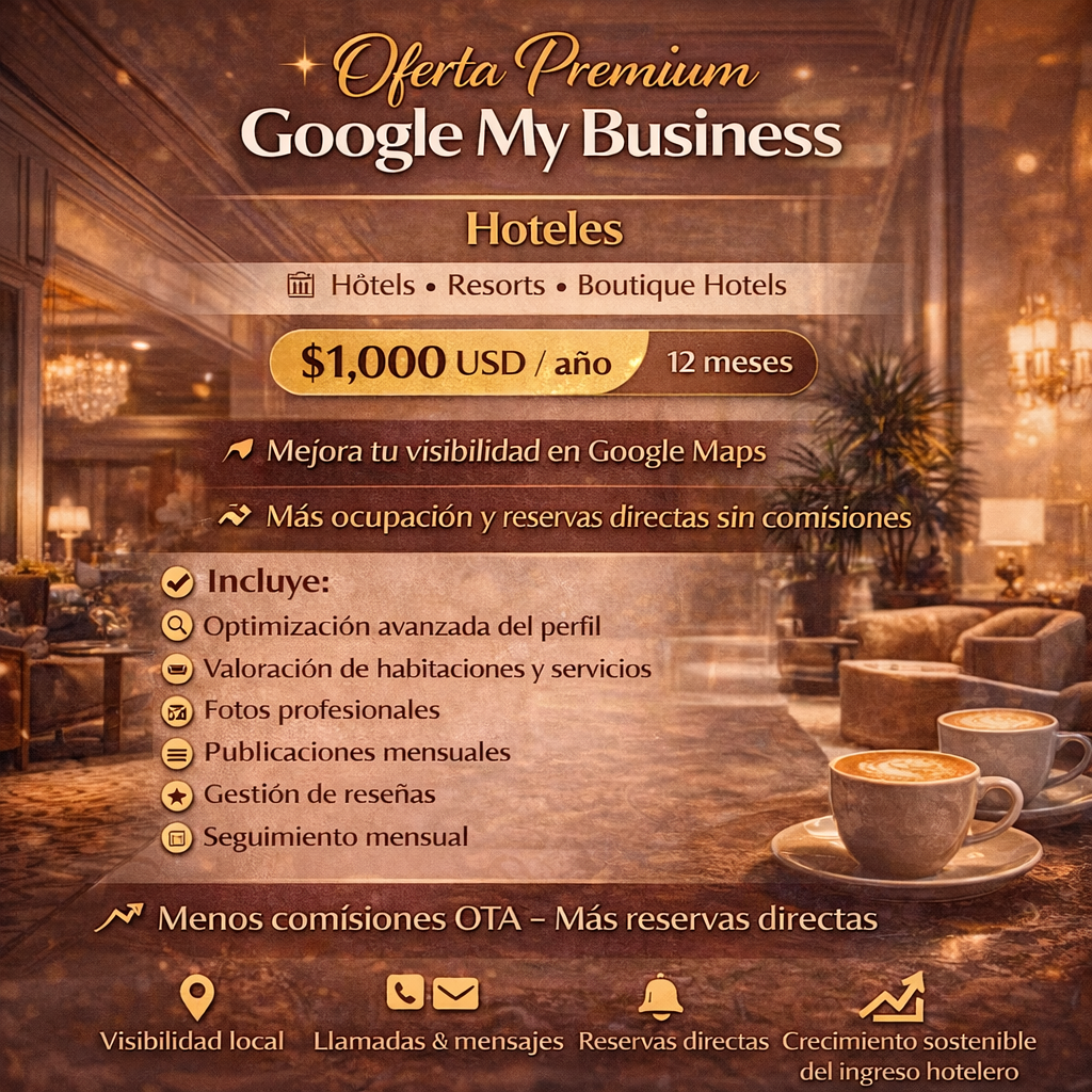 Oferta Premium Google My Business – Hoteles