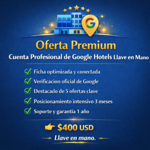 Oferta Premium – Cuenta Profesional de Google Hotels Llave en Mano