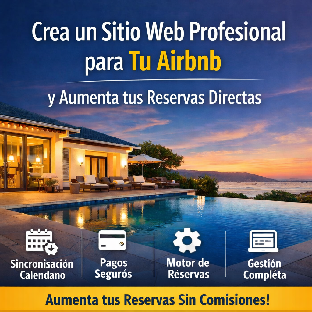 Aumenta tus reservas de Airbnb con una web profesional