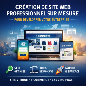 Création de site web professionnel sur mesure pour développer votre entreprise
