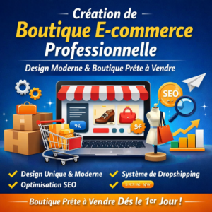 Création de Boutique E-commerce Professionnelle