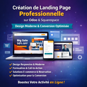 Création de Landing Page Professionnelle sur Odoo & Squarespace