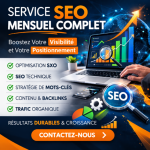 Service SEO Mensuel Complet – Optimisation SXO & Référencement pour Plus de Visibilité
