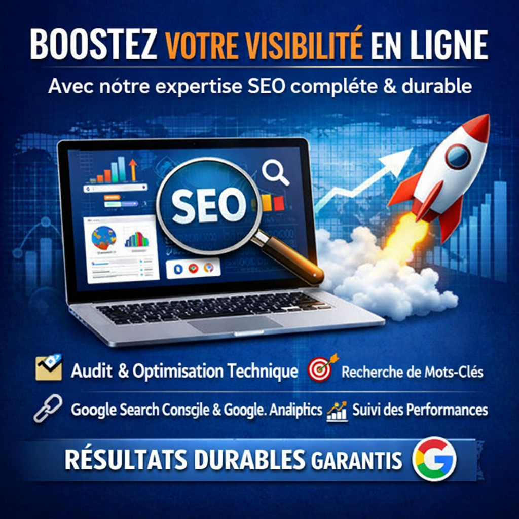 Boostez votre visibilité en ligne avec notre expertise SEO complète et durable