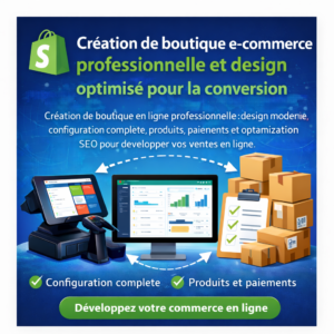 Création de boutique e-commerce professionnelle et design optimisé pour la conversion