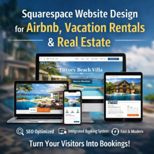 Professional Squarespace Website Design for Airbnb, Vacation Rentals