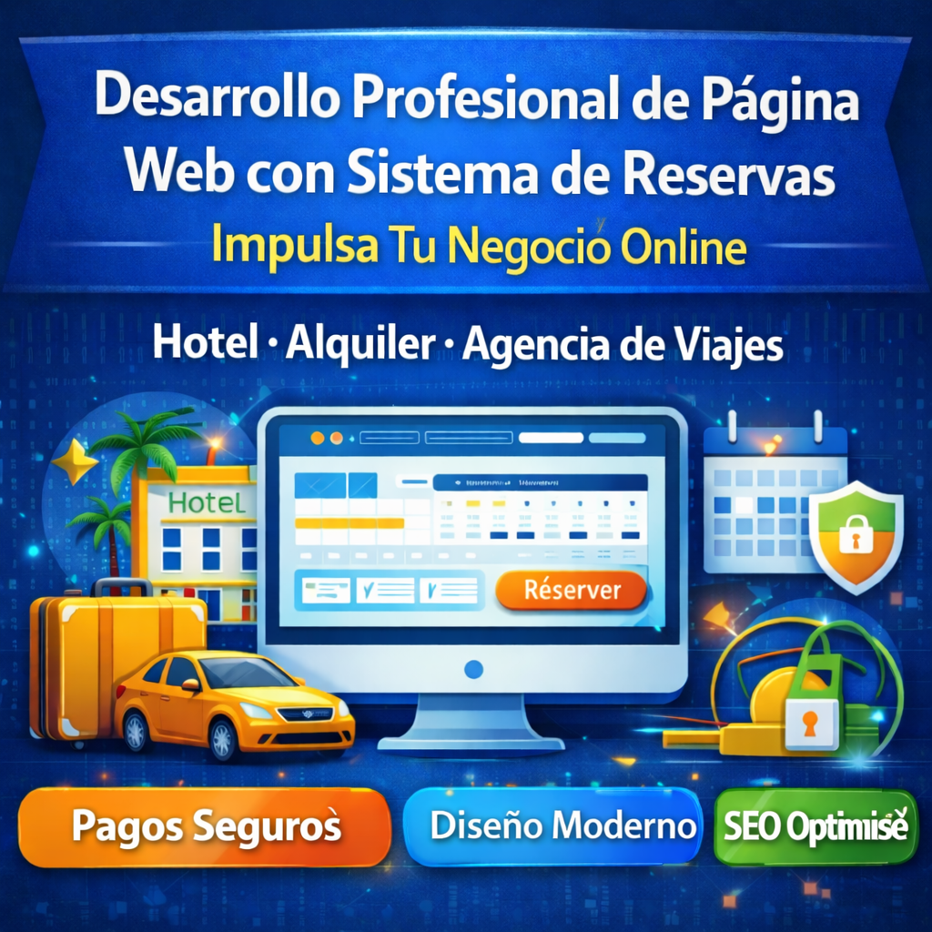 Desarrollo Profesional de Página Web con Sistema de Reservas – Impulsa Tu Negocio Online