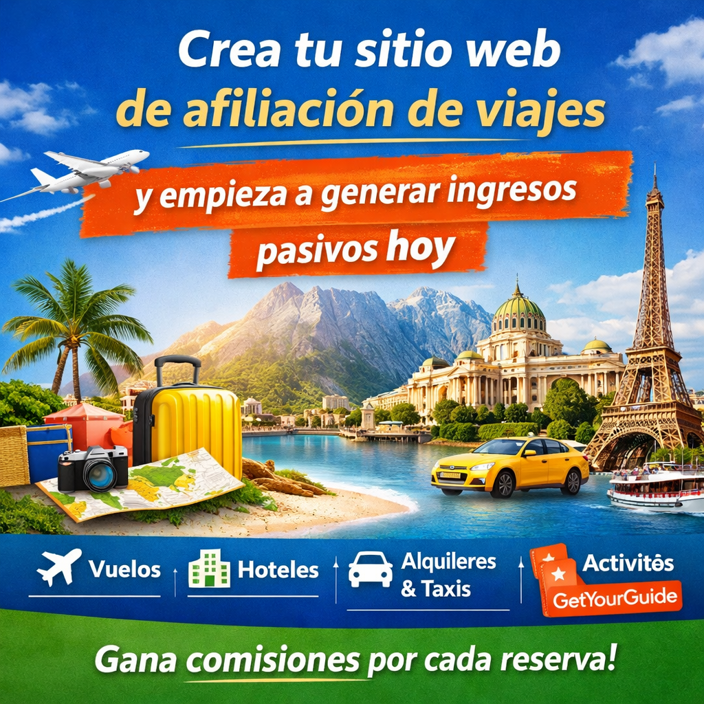 Crea tu sitio web de afiliación de viajes y empieza a generar ingresos pasivos hoy