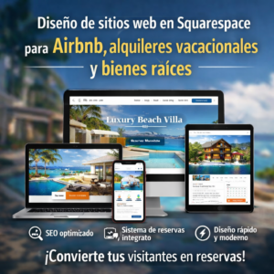 Diseño profesional de sitios web en Squarespace para Airbnb, alquileres vacacionales