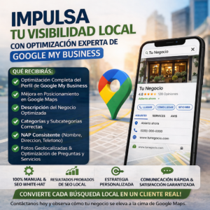 Impulsa tu visibilidad local con una optimización profesional de Google My Business