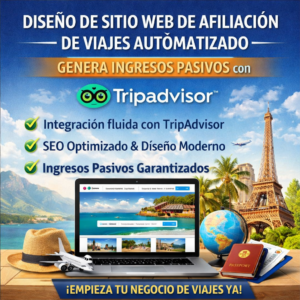 Diseño de Sitio Web de Afiliación de Viajes Automatizado