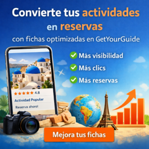 Convierte tus actividades en reservas con fichas optimizadas en GetYourGuide