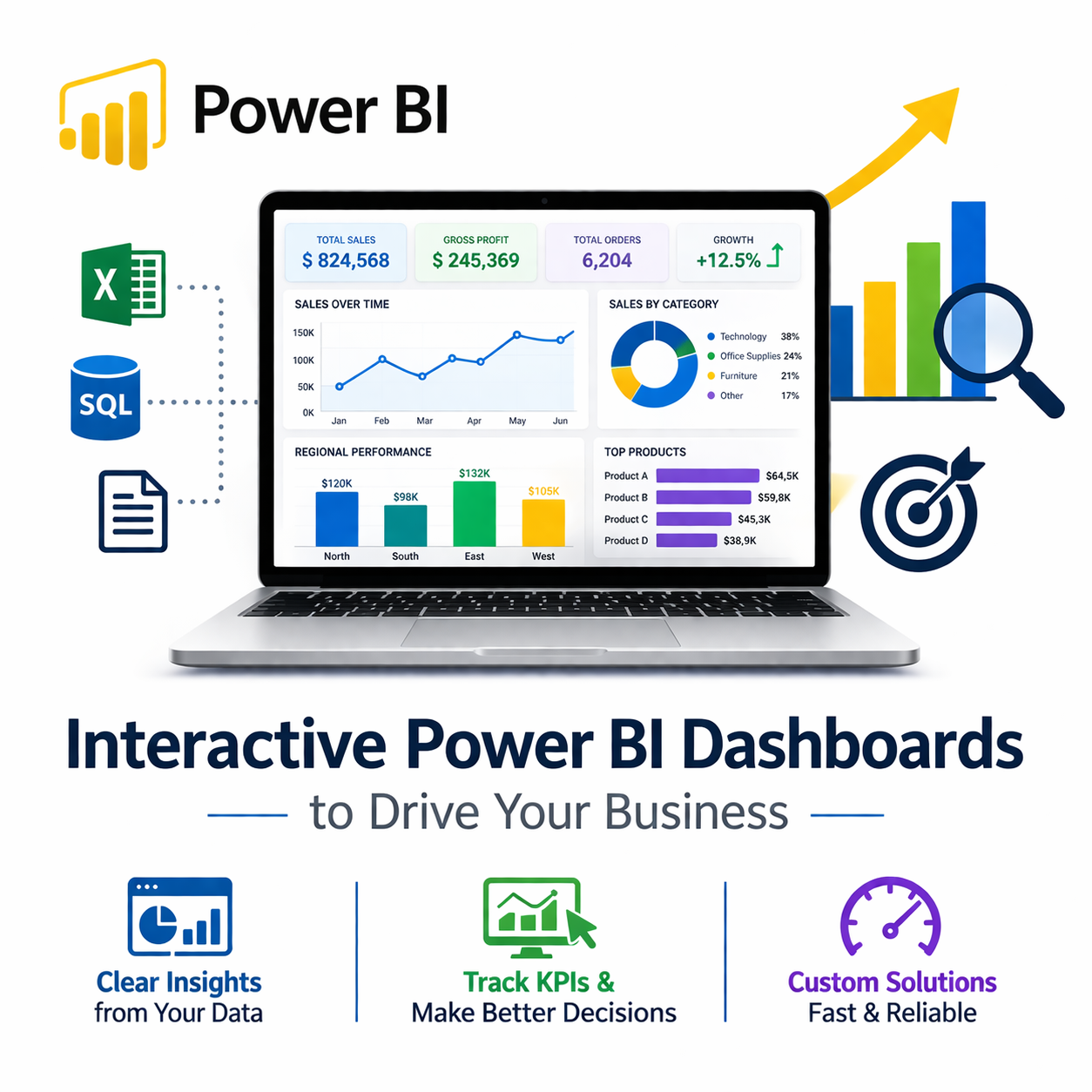 Interactive Power BI Dashboards to Drive Your Business