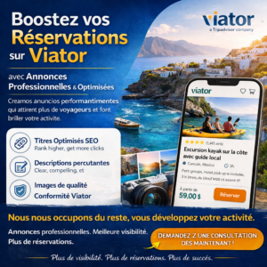Boostez vos réservations sur Viator grâce à des annonces professionnelles et optimisées