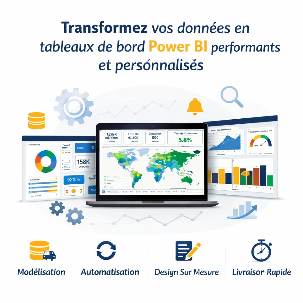 Transformez vos données en tableaux de bord Power BI performants et personnalisés