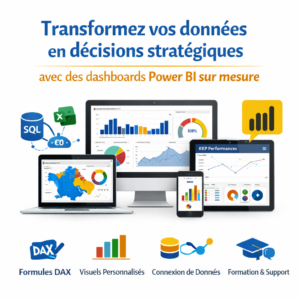 Transformez vos données en décisions stratégiques avec des dashboards Power BI sur mesure