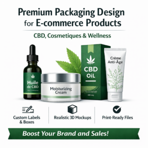 Premium Packaging Design for E-commerce Products (CBD, Cosmetics & Wellness)