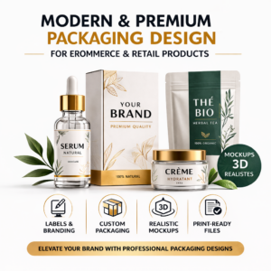 Modern & Premium Packaging Design for E-commerce and Retail Products