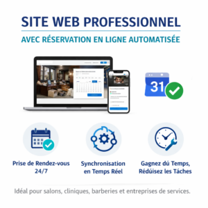 Création de Site Web Professionnel avec Système de Réservation en Ligne