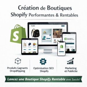 Création de Boutiques Shopify Performantes et Rentables