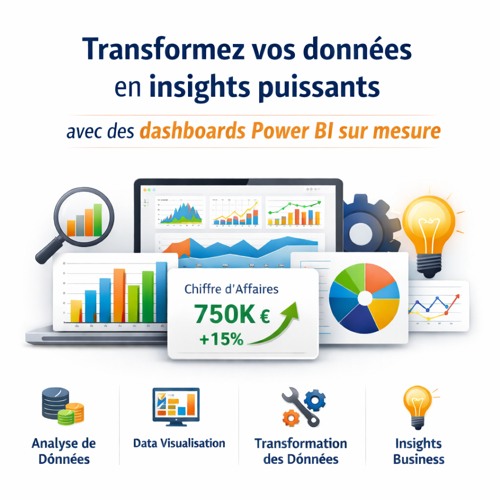 Transformez vos données en insights puissants avec des dashboards Power BI sur mesure