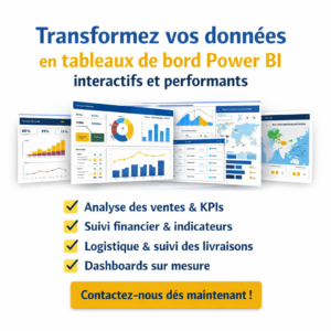 Transformez vos données en tableaux de bord Power BI interactifs et performants