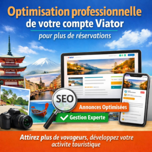 Optimisation professionnelle de votre compte Viator pour plus de réservations