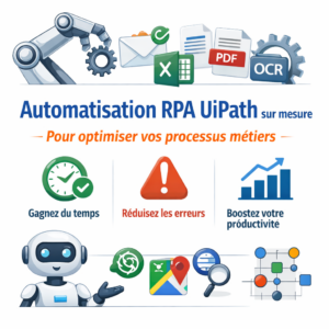 Automatisation RPA UiPath sur mesure pour optimiser vos processus métiers