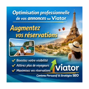 Optimisation professionnelle de vos annonces Viator pour plus de réservations