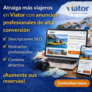 Atraiga más viajeros en Viator con anuncios profesionales de alta conversión