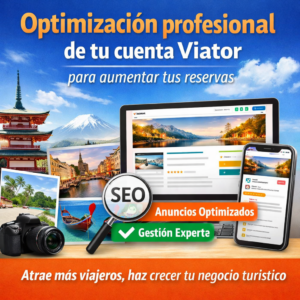 Optimización profesional de tu cuenta Viator para aumentar tus reservas