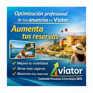 Optimización profesional de anuncios en Viator para aumentar tus reservas